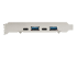 StarTech.com 4-Port USB PCIe Card, 10Gbps USB PCI Express Expansion Card w/ 2 Controllers, 2x USB-C & 2x USB-A ports (USB 3.2/3.1 Gen 2), USB/USB-C PCI-e Card, Full Profile Brackets - Left side