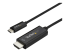 StarTech.com 3ft (1m) USB C to HDMI Cable, 4K 60Hz USB Type C to HDMI 2.0 Video Adapter Cable, Thunderbolt 3 Compatible, Laptop to HDMI Monitor/Display, DP 1.2 Alt Mode HBR2 Cable, Black - Right-angle