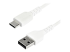 StarTech.com 1m USB A to USB C Charging Cable, Durable Fast Charge & Sync USB 2.0 to USB Type C Data Cord, Rugged TPE Jacket Aramid Fiber M/M 3A White, Samsung S10, S20, iPad Pro, Pixel - Right-angle